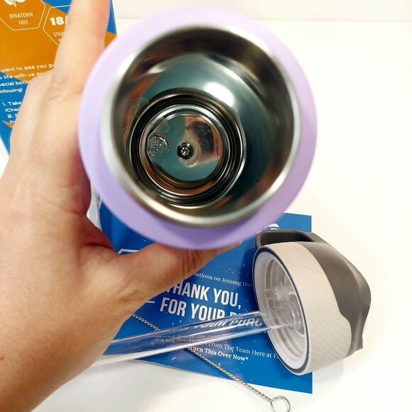 NIB FJSports 25oz Insulated Stainless Steel Sports Water Bottles (Pink & Purple) - Picture 10 of 11